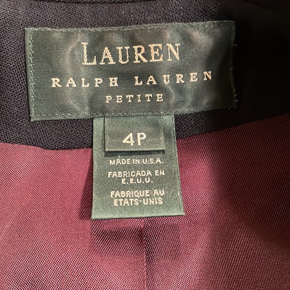 Vintage Lauren Ralph Lauren Crown Crest Sailor Wool Blazer Navy Blue & Gold 4P - Picture 12 of 14